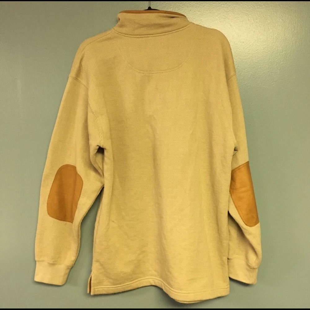 Orvis Pullover Sweater - cream color and leather - Picture 2 of 3